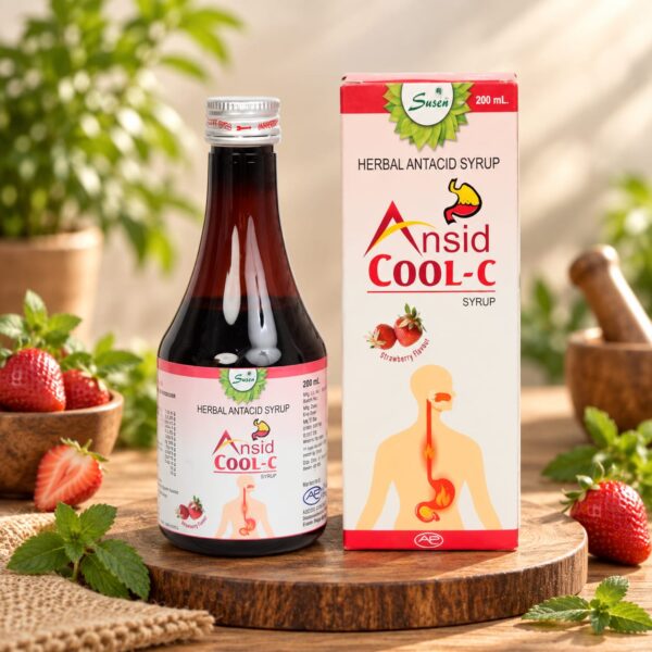 Ansid Cool-C Syrup – 200ml Strawberry Flavour